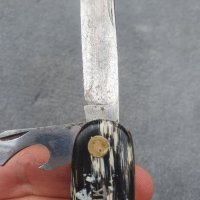 Стар Немски мултифункционален нож джобен острие риболов къмпинг туризъм, снимка 2 - Ножове - 42611104
