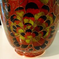 Китайска медна ваза Cloisonne,Клоазон на Zi Jin Cheng. , снимка 5 - Вази - 41694889