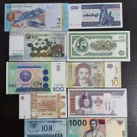 10 Банкноти от различни страни., снимка 2 - Нумизматика и бонистика - 38683554