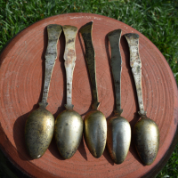 Възрожденски лъжици сачан сребро, снимка 6 - Антикварни и старинни предмети - 44716226