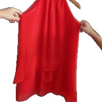 Jane Norman - червена туника/рокля от шифон, снимка 1 - Туники - 34326403