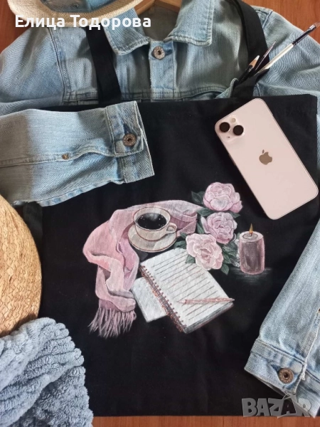 Ръчно рисувани дрехи , обувки и торби – персонализиран дизайн по поръчка, снимка 1