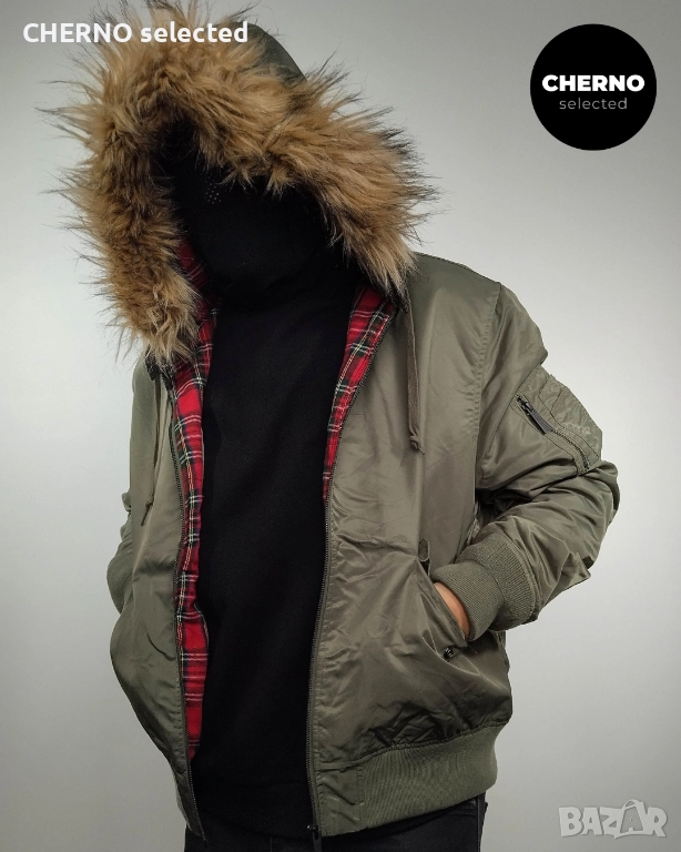 Яке бомбър с качулка HARRINGTON N2B Hooded Bomber Jacket – Размер L•XL – Отлично състояние, снимка 1