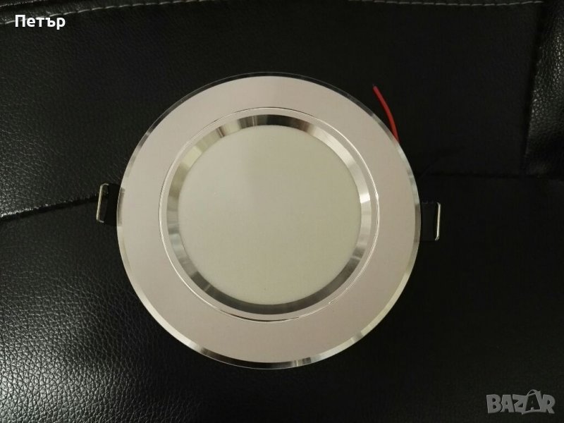 LED панели 12W, 5500к, лунички, хром, злато, ЛЕД панел, плафон, лампа, снимка 1