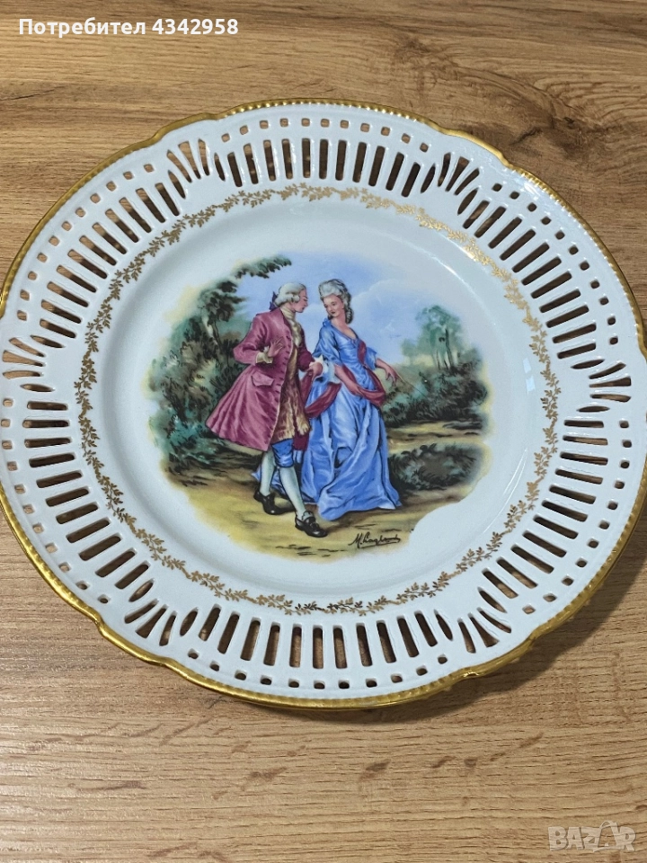 Schwarzenhammer Bavaria. 1949 г. Порцеланова чиния., снимка 1