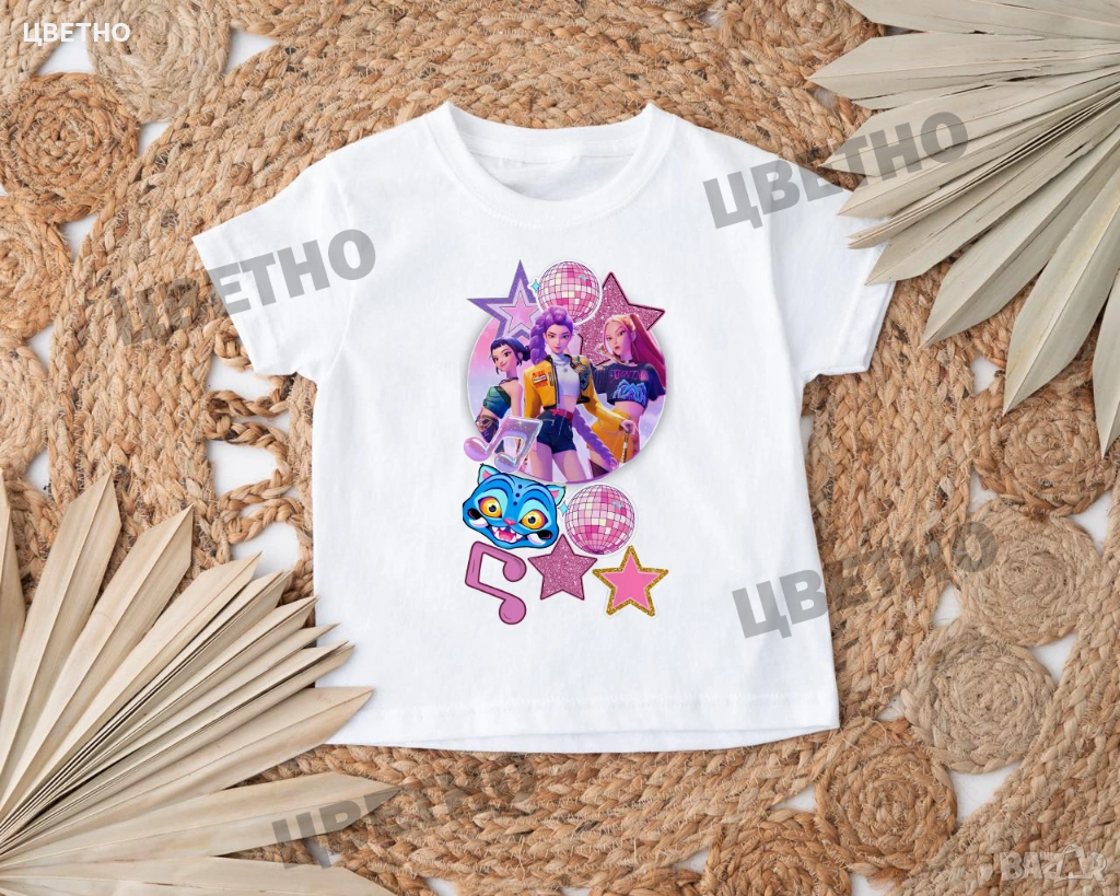 Детска тениска KPop Demon Hunters – The Huntrix, щампа, снимка 1