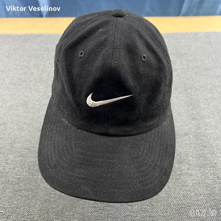 Nike Ретро Шапка 90-те Черна с Козирка Лятна, снимка 1