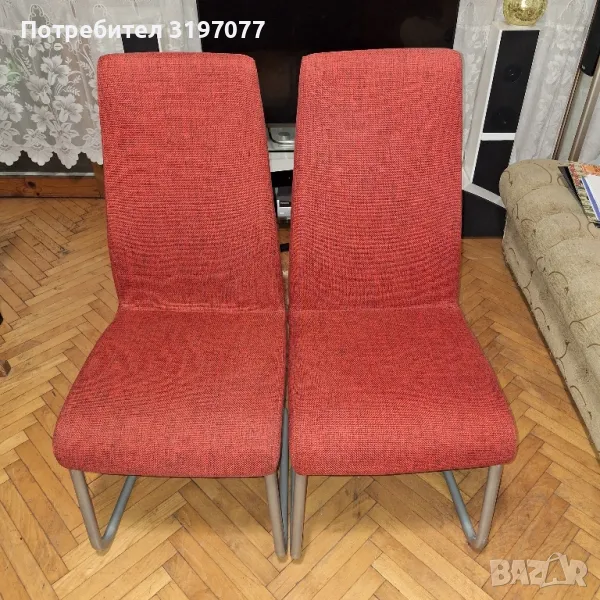 Стол с висока облегалка 2 броя, снимка 1