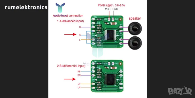 Стерео НЧУ 2х10W клас D с HT8697, снимка 1