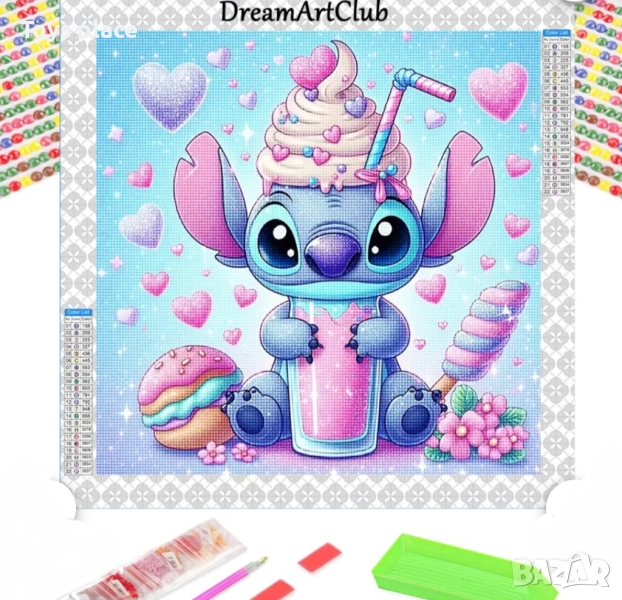 30*30 Диамантен гоблен Лило и Стич Lilo and Stitch , снимка 1
