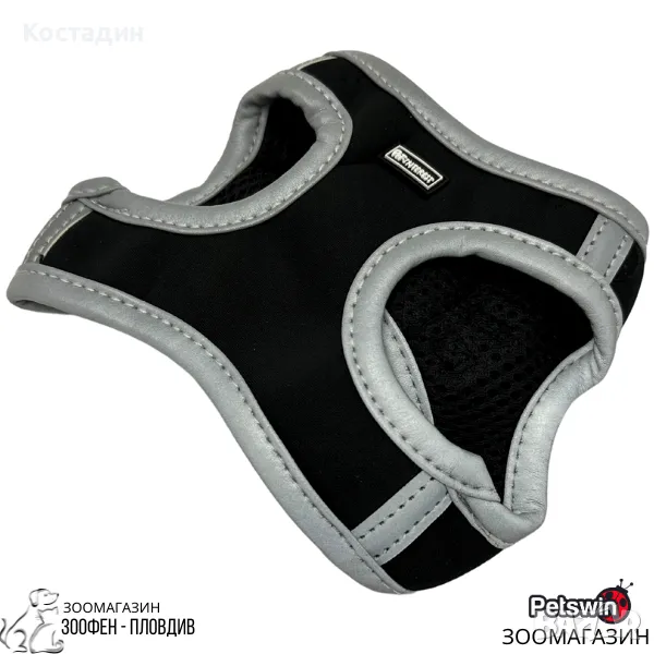 Нагръдник за Куче - XS, S, M, L размер- Черна разцветка- Soft Elastic Reflective Vest- Pet-Interest, снимка 1