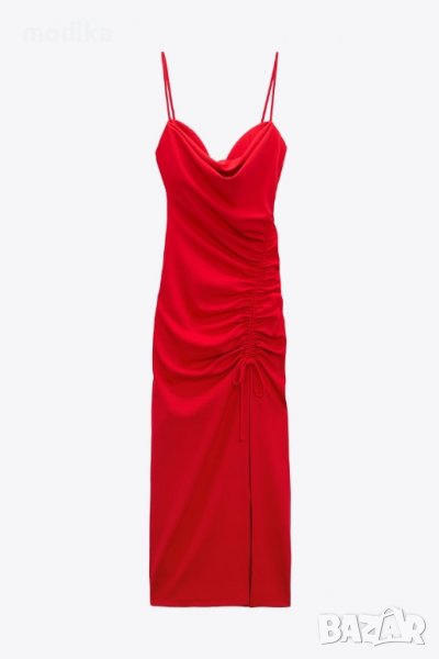 Червена рокля ZARA, снимка 1