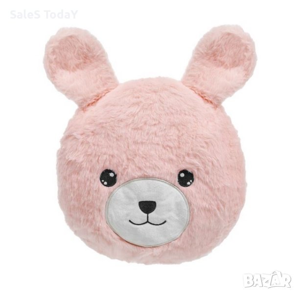 Възглавница, Декоративна, Детска, Розово зайче, 28x28см, снимка 1