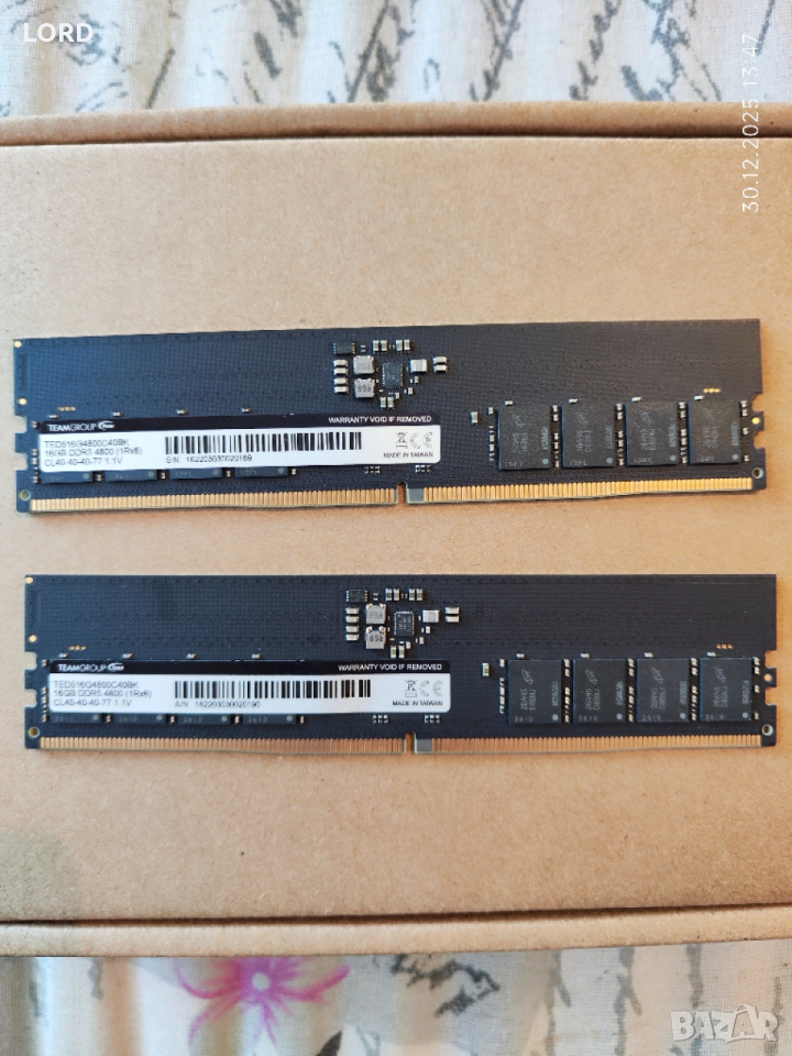 Рам памет 32GB DDR5 4800 Team Group 2 X 16GB - Гаранция!, снимка 1