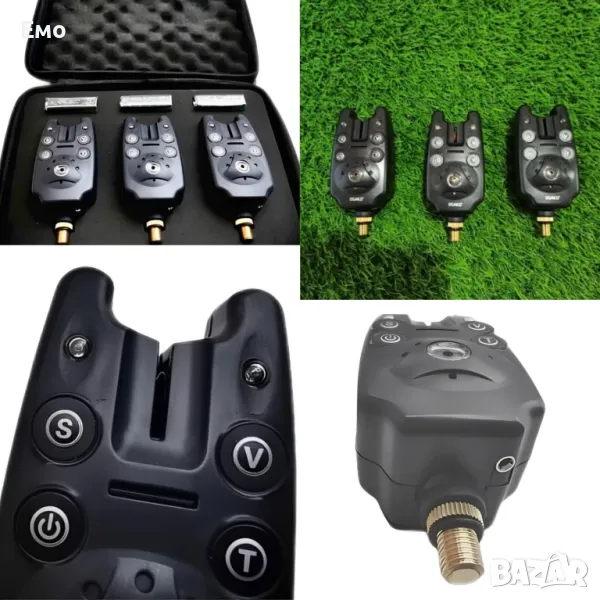 Комплект безжични водоустойчиви сигнализатори 3бр с батерии и куфар - Osako, снимка 1