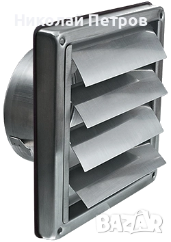 Продавам вентилационна решетка 125 VJN - метална с гравитационни клапи, снимка 1