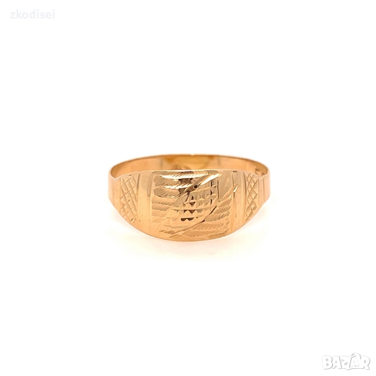 Златен дамски пръстен 1,02гр. размер:57 14кр. проба:585 модел:35637-3, снимка 1