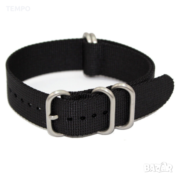 КАИШКА ZULU ЧЕРНА- 22мм + ПОДАРЪК, снимка 1