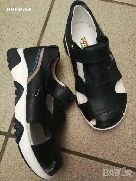 сандали за момчета отестествена кожа, анатомични, подходящи за висок свод. , снимка 1