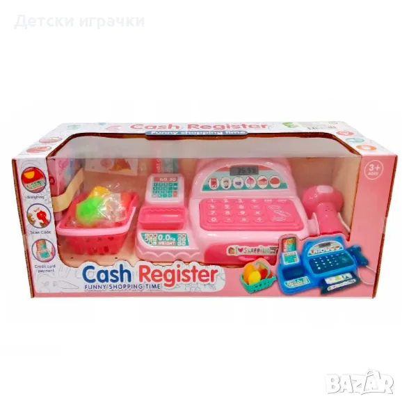 Детски касов апарат с кошница и продукти , снимка 1