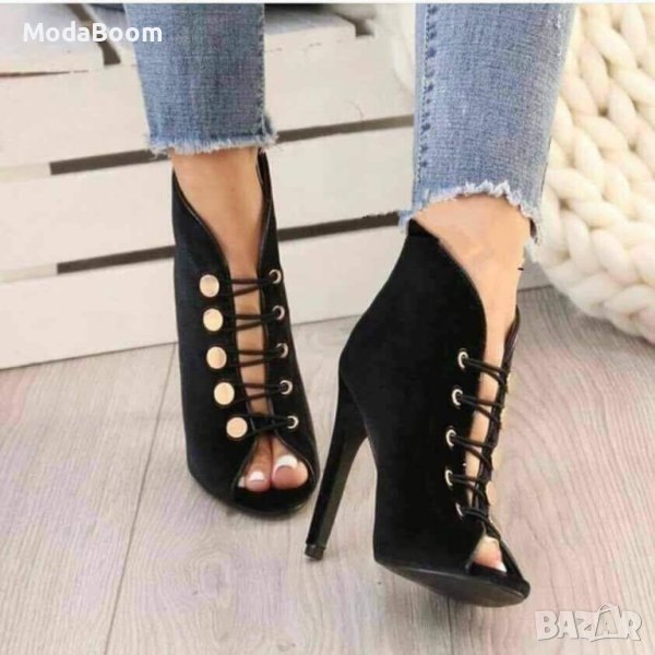 Стилни летни дамски боти на ток , снимка 1