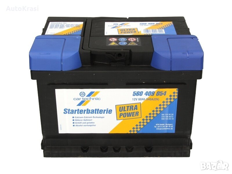 Акумулатор CARTECHNIC 12V 60AH 540A, снимка 1
