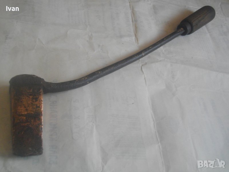 Ръчен Голям Масивен Поялник 49 см За Ръчно Запояване Мед/Бакър-Старо немско качество стария материал, снимка 1