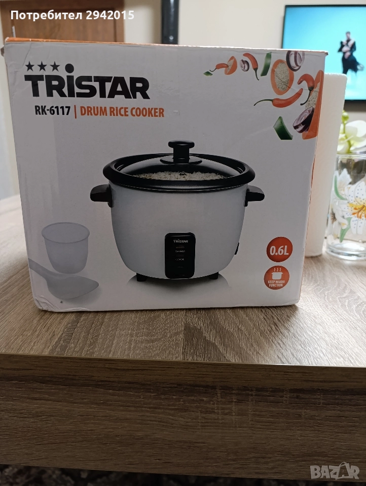 уред за готвене на ориз Tristar RK-6117. , снимка 1