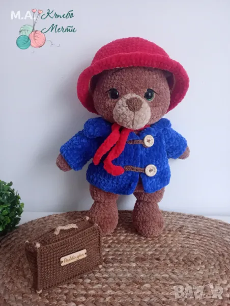 Мечето Падингтън - ръчно изплетено , снимка 1