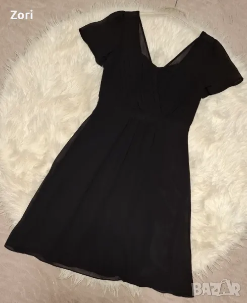 ИЗКЛЮЧИТЕЛНО КРАСИВА черна рокля от тюл с подплата, снимка 1