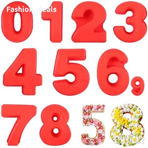 Нов комплект форми за печене за торта с числа за рожден ден сватба годишнина, снимка 1