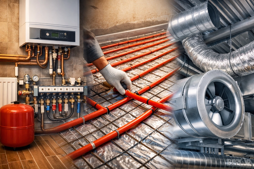 Обява – Отоплителни Инсталации, Подово Отопление и Вентилация, снимка 1