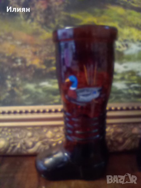 Ретро стъклена ваза ботуш , снимка 1