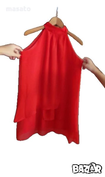 Jane Norman - червена туника/рокля от шифон, снимка 1