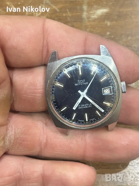 Рядък мъжки механичен часовник Glycine, снимка 1