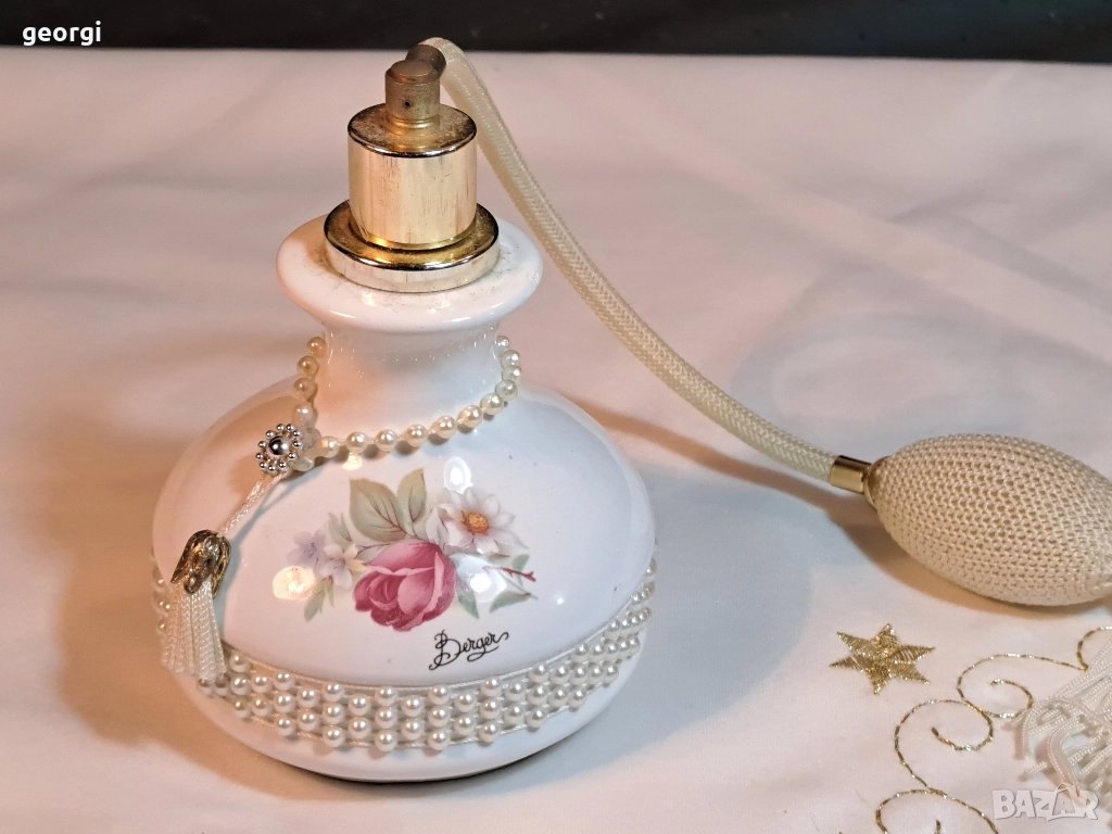 италианско порцеланово шишенце пулвелизатор Berger за наливен парфюм 29/5, снимка 1