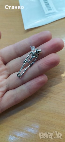 обеци скелет, обеца скелет, снимка 1