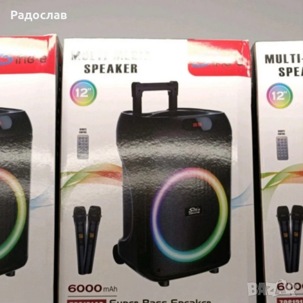 Преносима караоке тонколона Sing-e ZQS12148 (12") с мощен бас., снимка 1