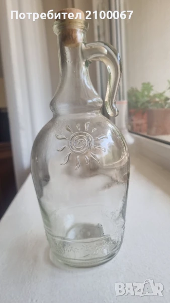 7 броя еднолитрови бутилки от ракия с тапи., снимка 1