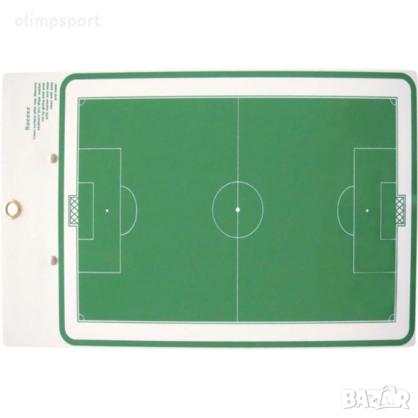 Тактическа дъска за футбол Материал: PVC Включва: 1 маркер и 1 гума Размери: 24 × 40 cм Цвят: Бял , снимка 1