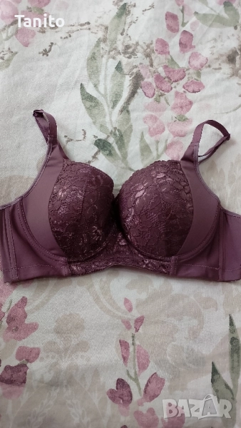 Нов лилав сутиен push up , снимка 1