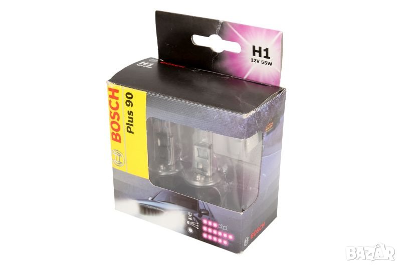 BOSCH H1 Plus 90% 12V халогенни крушки, снимка 1