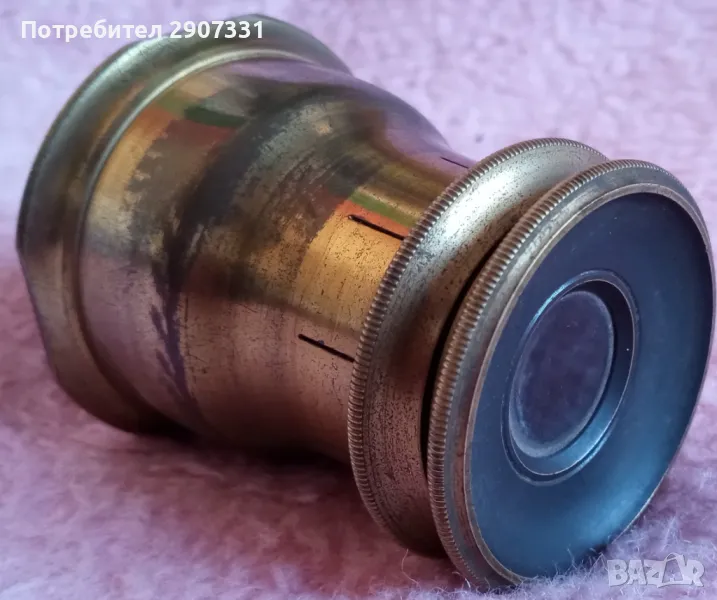 Лупа за разглеждане на чертежи и карти. Месинг. 1900, снимка 1