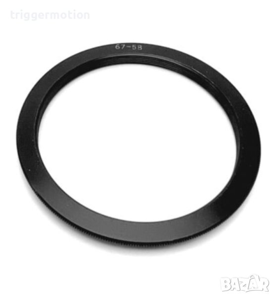 67mm - 58mm Преходник за филтър на резба, Step-Down Lens Filter Adapter Ring, снимка 1