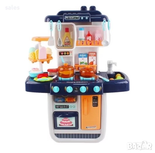 Детска кухня, Многофункционална, Със звуци и светлини, С хладилник, Фурна и аксесоари за готвене, снимка 1
