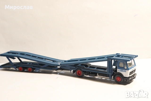 HERPA H0 1/87 MERCEDES BENZ АВТОВОЗ КАМИОН МОДЕЛ КОЛИЧКА, снимка 5 - Колекции - 53607035