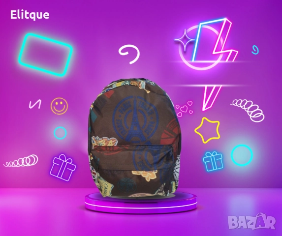 Ученическа раница с цветни декорации, снимка 5 - Раници - 52852274