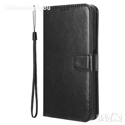 Кожен Калъф Тип Тефтер за Xiaomi Redmi Note 14 Pro /+ / Plus 5G - Черен, снимка 3 - Калъфи, кейсове - 49233355