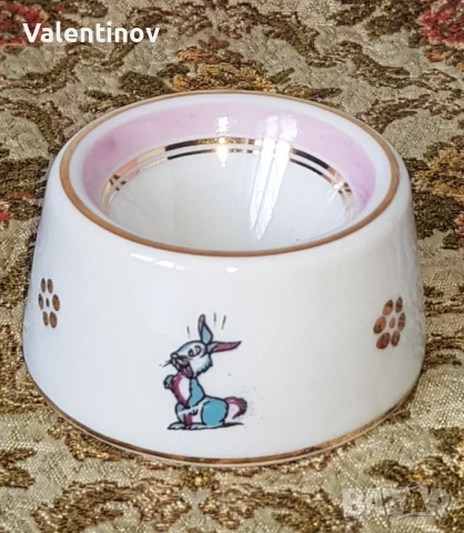 Старинна порцеланова поставка за яйце- Лимож- Франция , снимка 3 - Антикварни и старинни предмети - 53466058