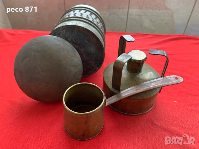 Рядък стар османски/турски примус с джезве военен офицерски?, снимка 2 - Антикварни и старинни предмети - 51208188